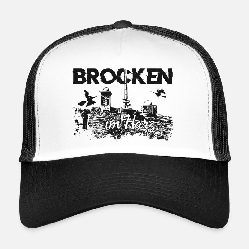 Brocken im Harz - Trucker Cap - Weiß/Schwarz
