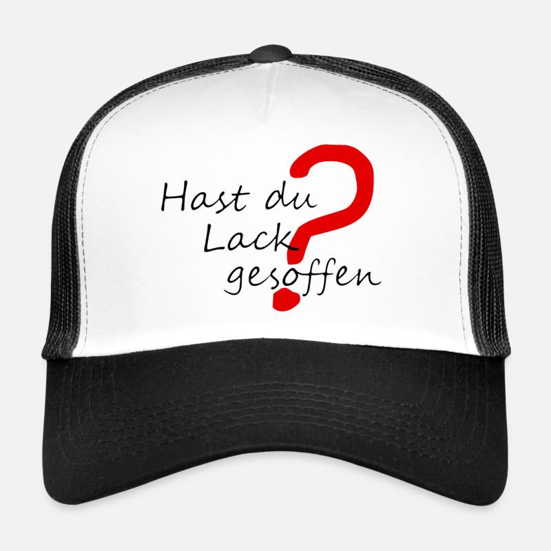 Lack gesoffen - Trucker Cap - Weiß/Schwarz