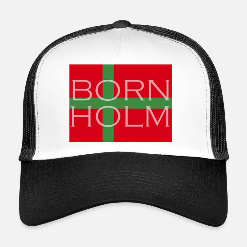 conception bornholm - Casquette trucker  - blanc/noir