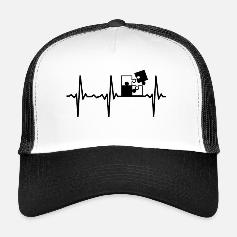 Puzzle Pulse Game Night Game Play Game Pulse Pulse Trucker Cap