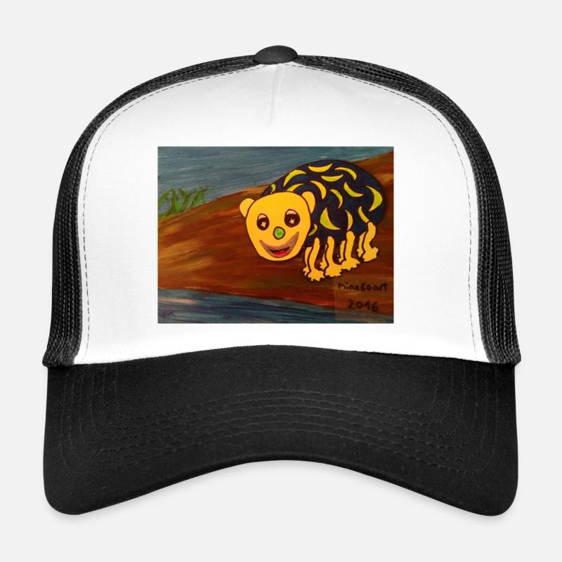 Araignée comique drôle et colorée - Casquette trucker  - blanc/noir