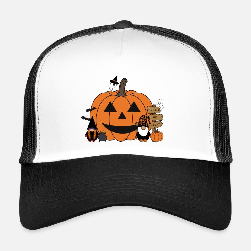 Halloween - Trucker Cap - Weiß/Schwarz