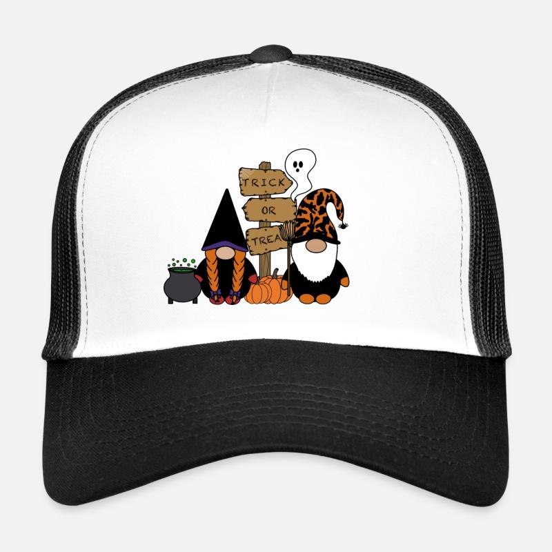 Halloween - Trucker Cap - Weiß/Schwarz