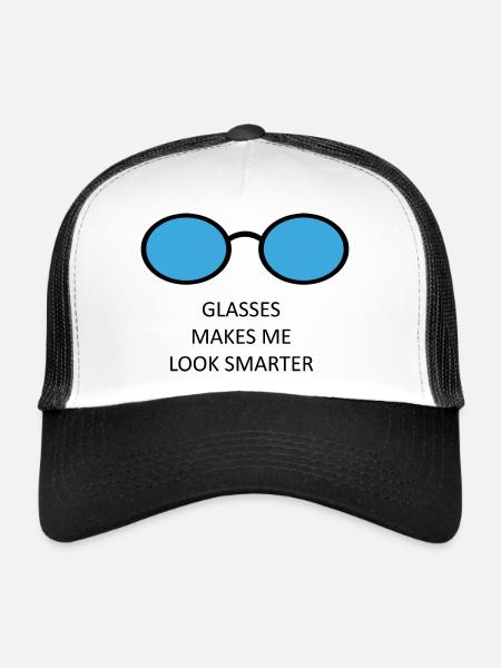glasses - Trucker Cap - white/black - Front