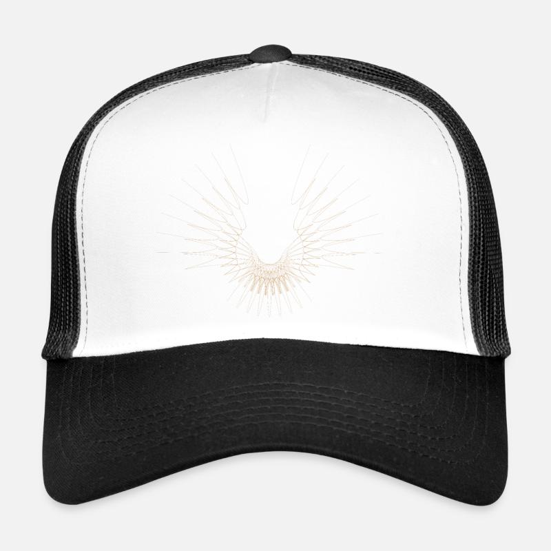 Abstraktes Punktdesign - Trucker Cap - Weiß/Schwarz