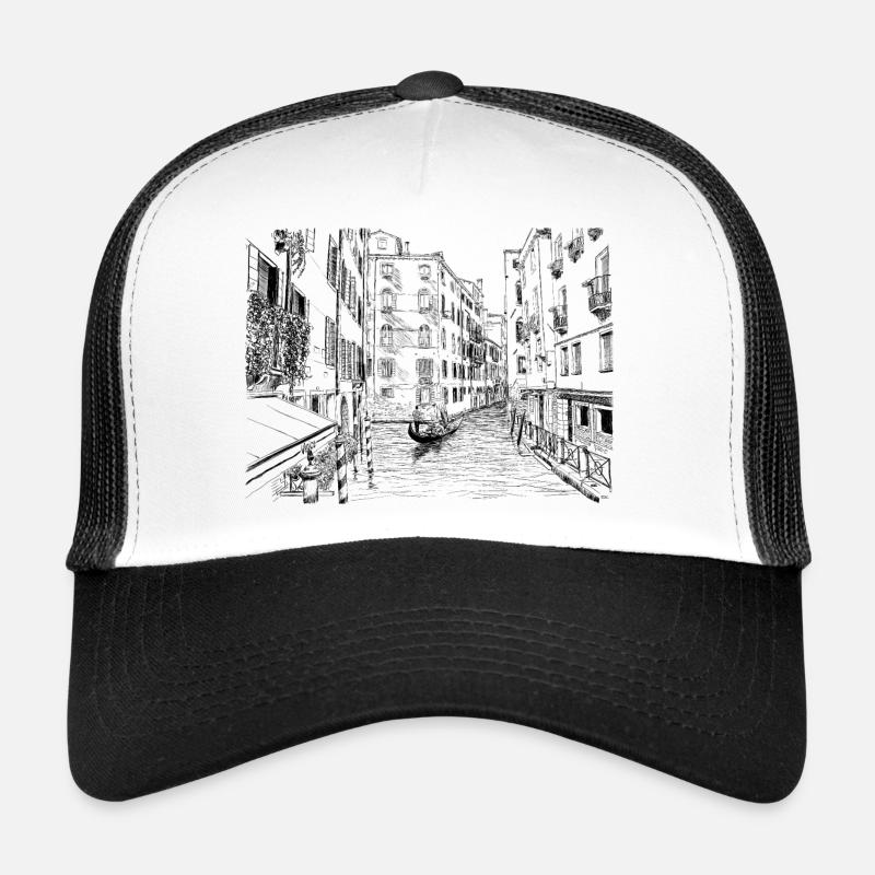 Venedig - Trucker Cap - Weiß/Schwarz