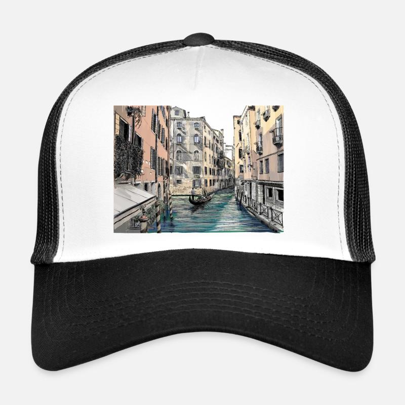 Venedig - Trucker Cap - Weiß/Schwarz