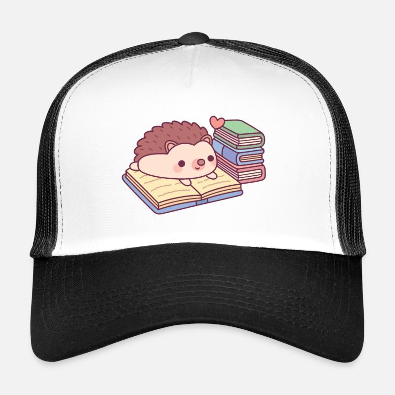 Süßer Igel, der ein Buch liest Trucker Cap