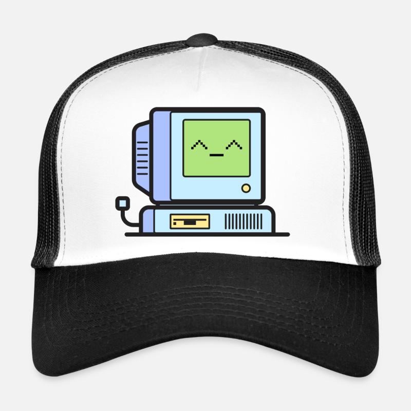 Happy Retro Computer Trucker Cap