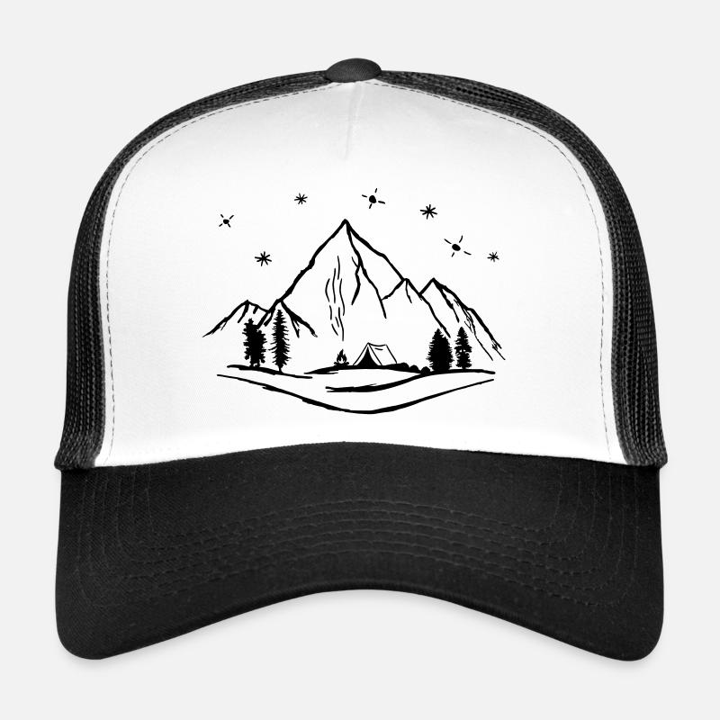 Montagnes, Tentes, Camping Casquette trucker 