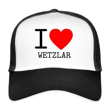 Deutschland I love Wetzlar Bundesland Hessen - Trucker Cap - Weiß/Schwarz - Vorne