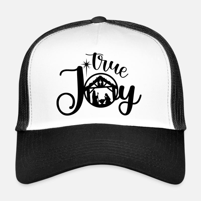 True Joy en noir - Casquette trucker  - blanc/noir