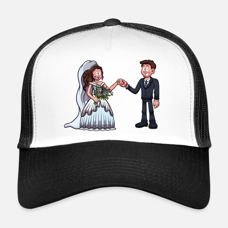 Bride And Groom Trucker Cap