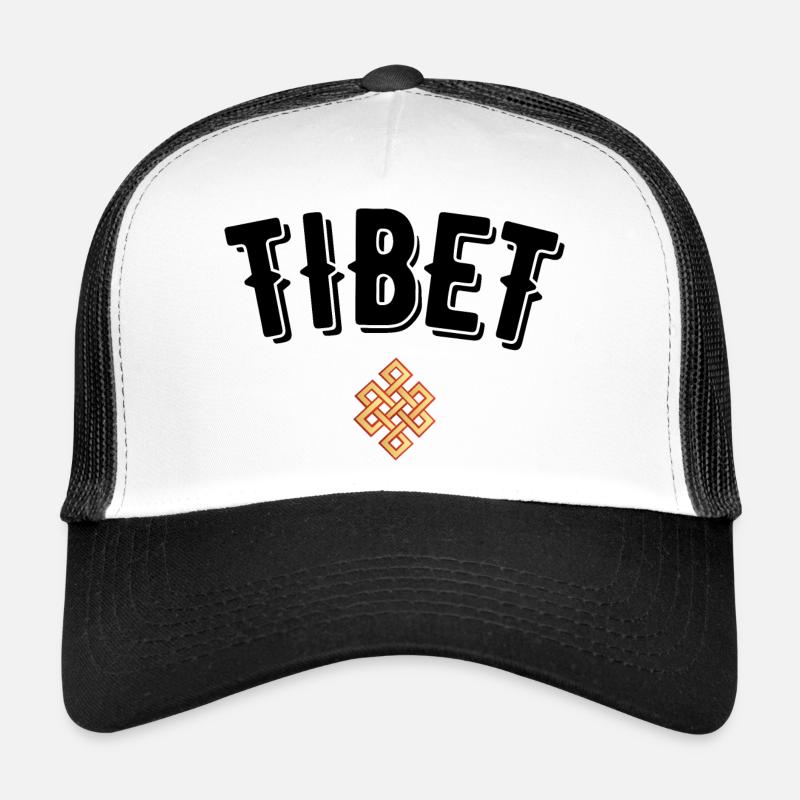 tibet - Casquette trucker  - blanc/noir