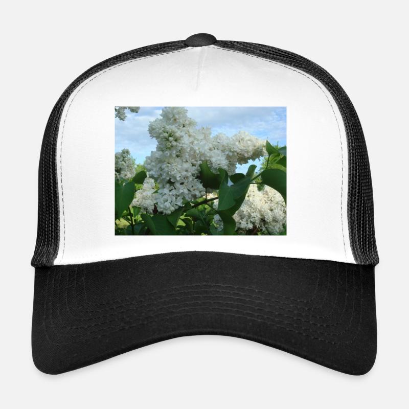 White stuffed lilac Trucker Cap