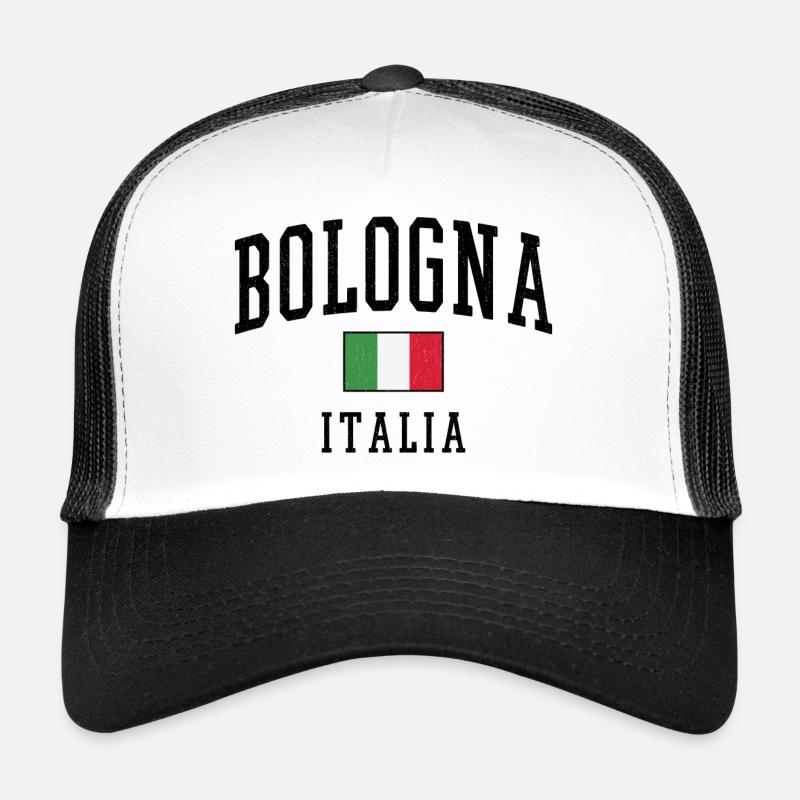 Bologne - Italie Drapeau Casquette trucker 