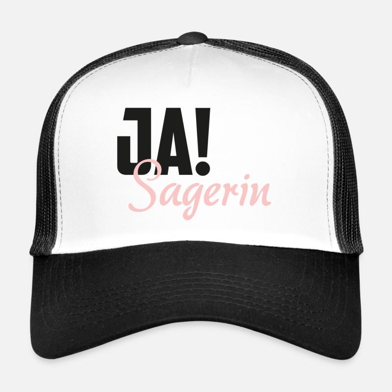 Ja Sagerin - Trucker Cap - Weiß/Schwarz