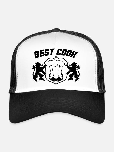 Meilleur cuisinier - Casquette trucker  - blanc/noir - Devant