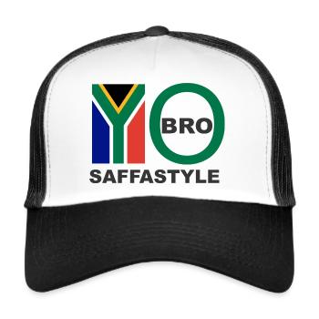 YO BRO - Trucker Cap - white/black - Front