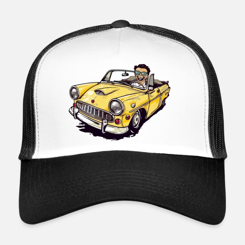 Gérard et son cabriolet jaune Casquette trucker 
