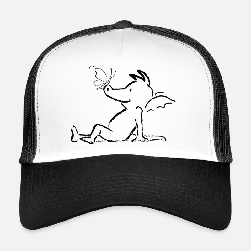 TABALUGA Mit Schmetterling Auf Der Nase - Trucker Cap - Weiß/Schwarz