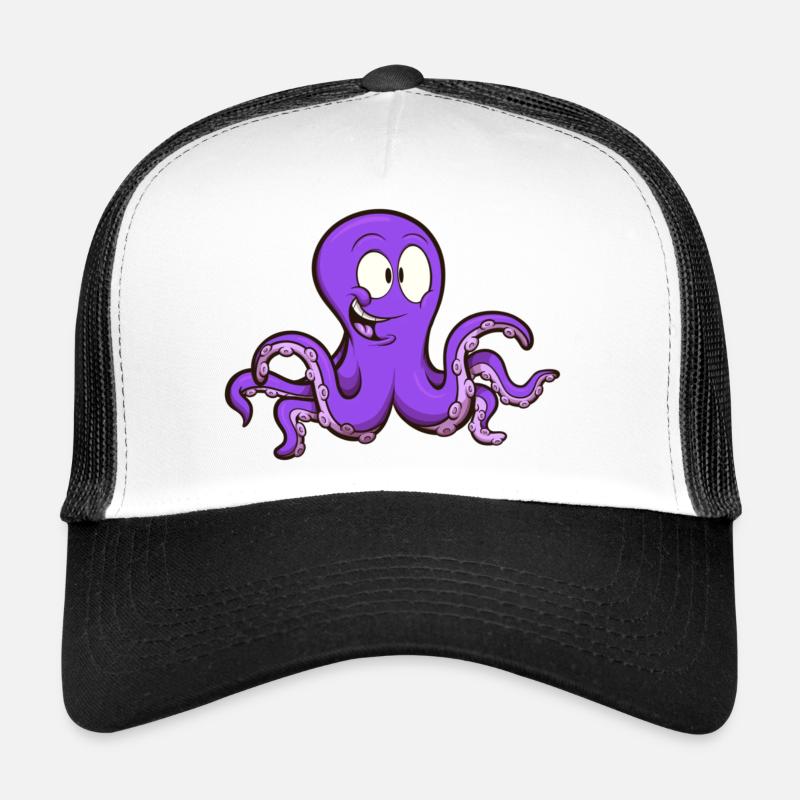 Cute Octopus - Trucker Cap - white/black