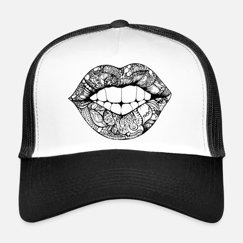 Lèvres, bouche, baisers lèvres Casquette trucker 