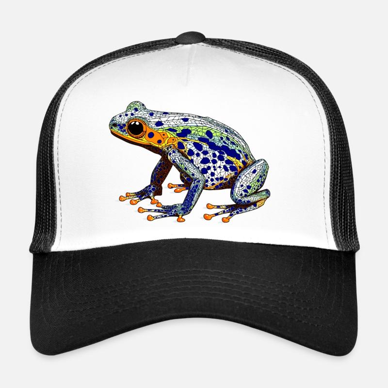 Pfeilgiftfrosch mit schöner Warnfarbe als Lurch Trucker Cap