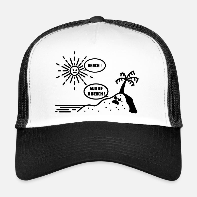 BEACH ! SUN OF A BEACH !(plage, été, vacances)flex Casquette trucker 