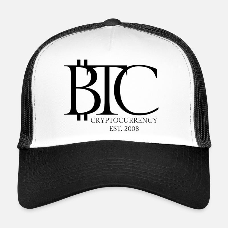 BTC (Begriffsklärung - Trucker Cap - Weiß/Schwarz