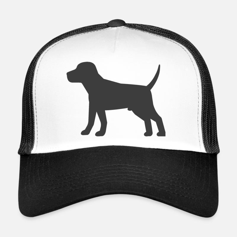 Hund - Trucker Cap - Weiß/Schwarz