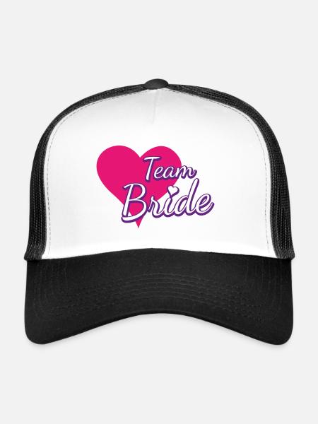 Équipe Bride Heart - Casquette trucker  - blanc/noir - Devant