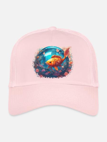 Sunfish Reflections - Trucker Cap - pale pink - Front