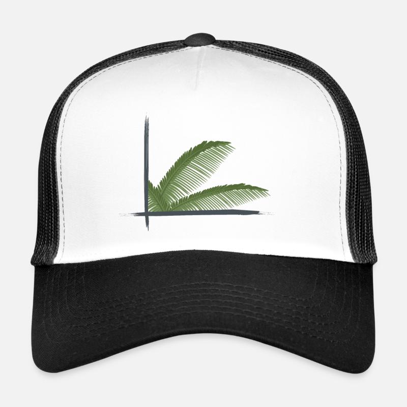 Palmenblätter eingefasst in Pinselrahmen Trucker Cap