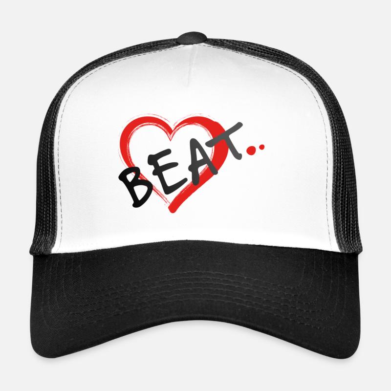Battement - Casquette trucker - blanc/noir