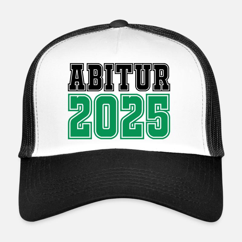 abitur 2025 - Trucker Cap - Weiß/Schwarz