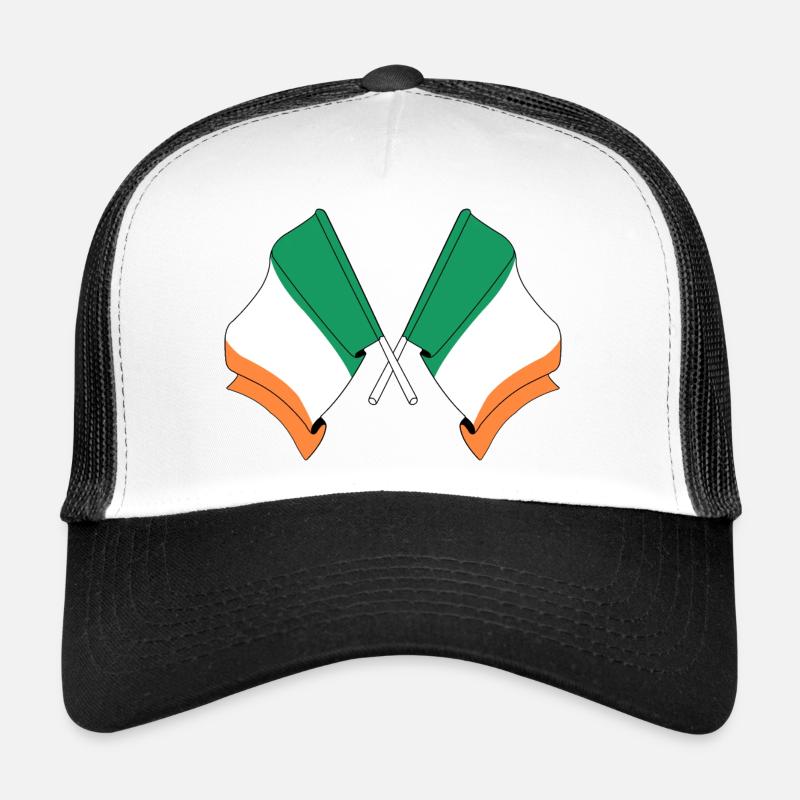 Drapeaux de l’Irlande croisés Casquette trucker 