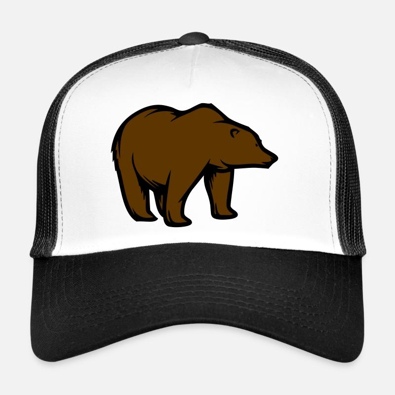 bär - Trucker Cap - Weiß/Schwarz