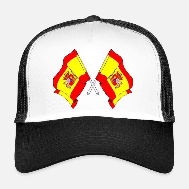 Deux drapeaux Espagne Casquette trucker 