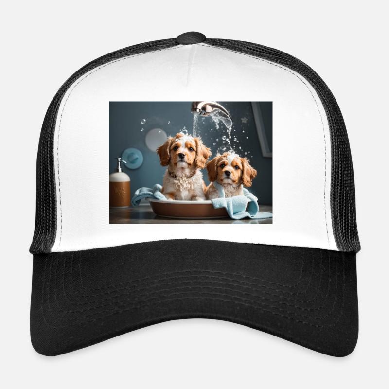 Hunde beim Baden Trucker Cap
