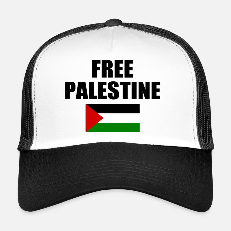 Free palestine - Trucker Cap - Weiß/Schwarz