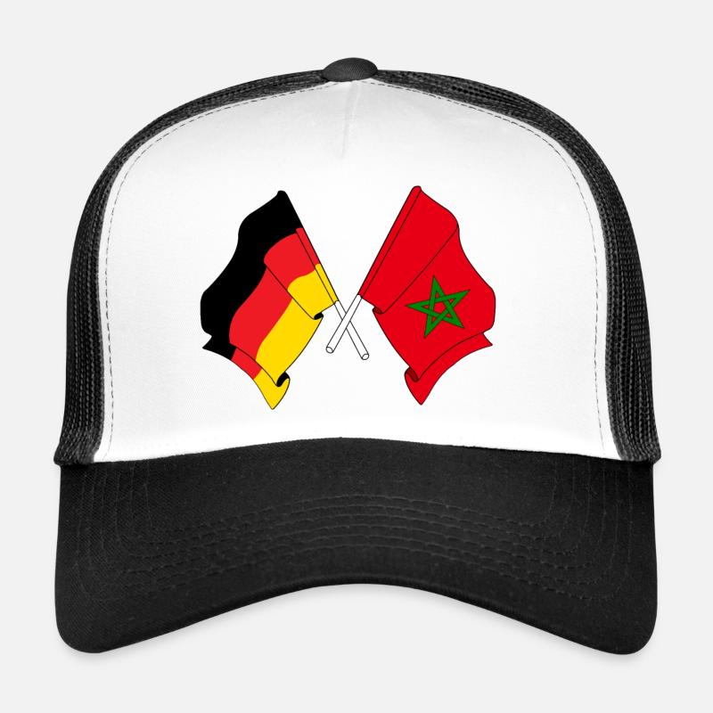 Drapeau de l’Allemagne et drapeau du Maroc Casquette trucker 