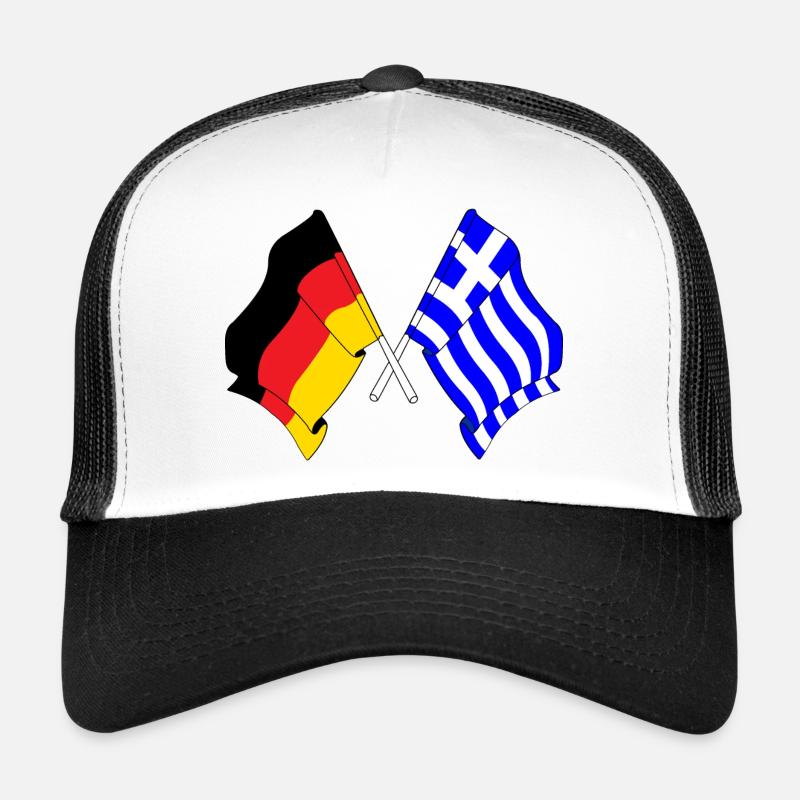 Drapeau de l’Allemagne et drapeau de la Grèce Casquette trucker 