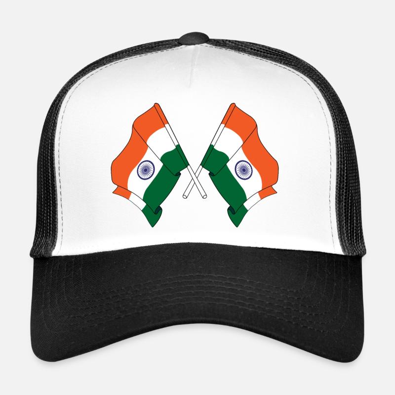 Two flags of India crossed Trucker Cap
