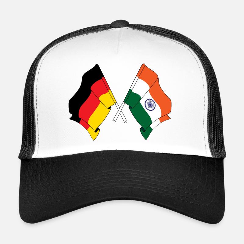 Drapeau de l’Allemagne et drapeau de l’Inde Casquette trucker 