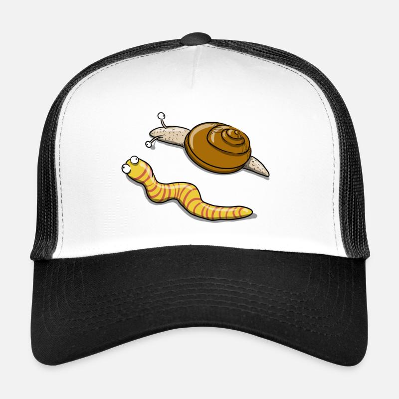 Snail and caterpillar Trucker Cap