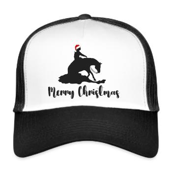 Slider with Santa hat Merry Christmas - Trucker Cap - white/black - Front