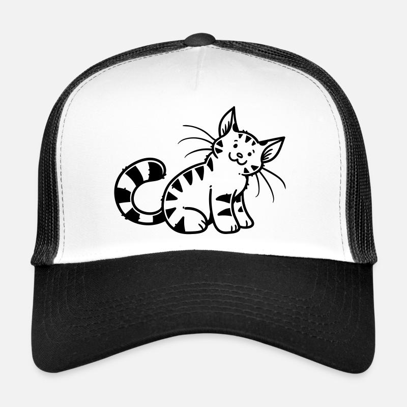 Cartoon Kitten Trucker Cap