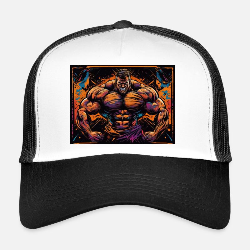 STRONG MAN - Trucker Cap - white/black