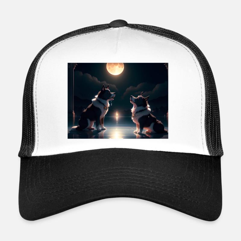 Duo canin au clair de lune Casquette trucker 